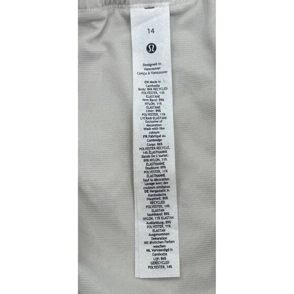 Lululemon Womens Hotty Hot LR Short 2.5" Lined Bone Running Size 14 NEW - Picture 4 of 7